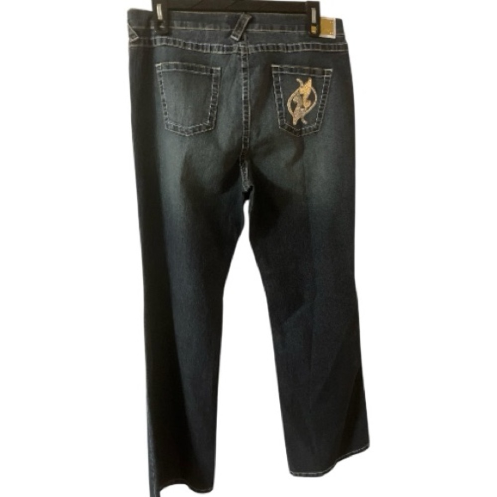 Baby Phat Flare Wide leg Jeans, Denim, Stretch, Sz 18, Back Logo Hit, Retro, NWT